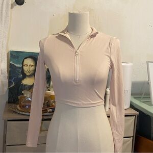 Half-Zip Crop Top
